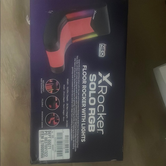 X Rocker Solo RGB Floor Rocker with Lights - Picture 1 of 1